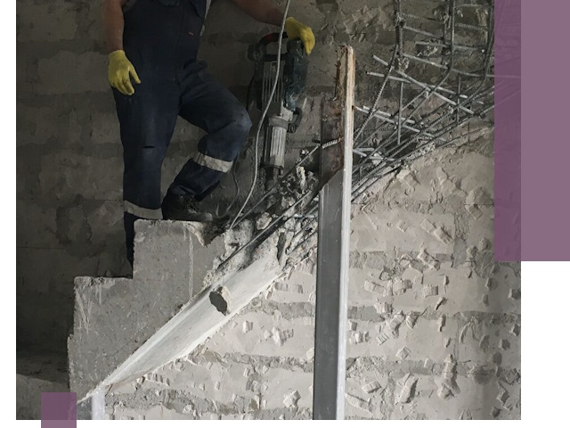Демонтаж металлических и бетонных лестниц в Скопине