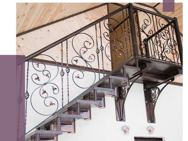 Кованые лестницы в Скопине от 81284 руб. под ключ