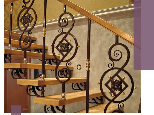 Изготовление кованых лестниц под ключ в Скопине