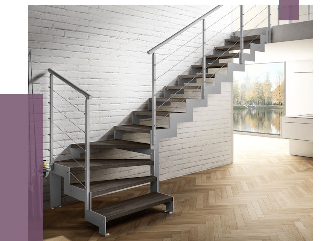 Г-образные лестницы под ключ в Скопине от 37776 руб. | ПРОЛЁТ-Скп