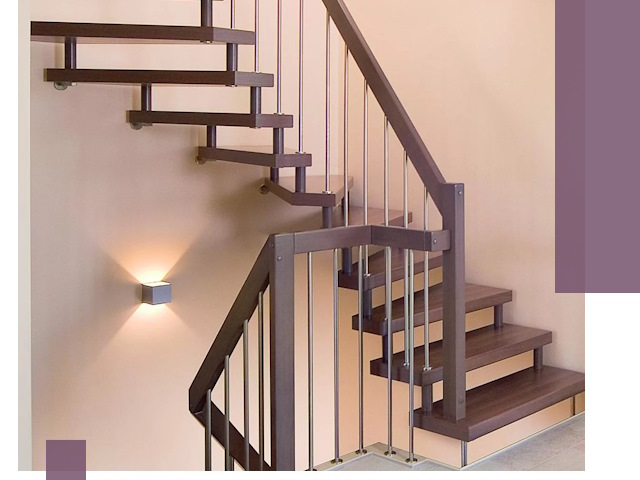 Изготовление лестниц на больцах в Скопине под ключ