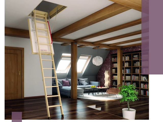 Чердачные лестницы под ключ в Скопине: изготовление и монтаж