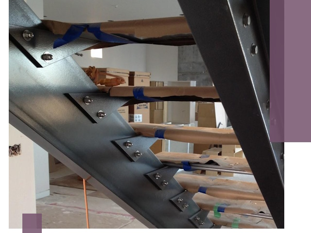 Усиление лестничных конструкций и усиление опор в Скопине