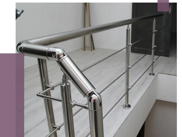Перила из нержавеющей стали в Скопине от 9170 руб. под ключ | ПРОЛЁТ-Скп