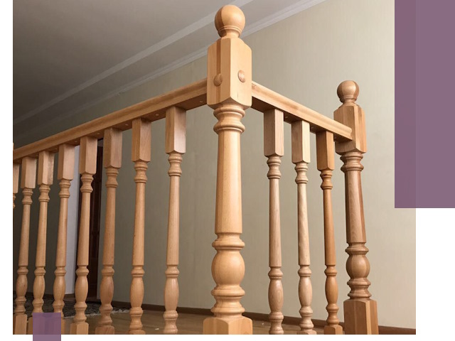 Деревянные перила на заказ в Скопине: монтаж и изготовление