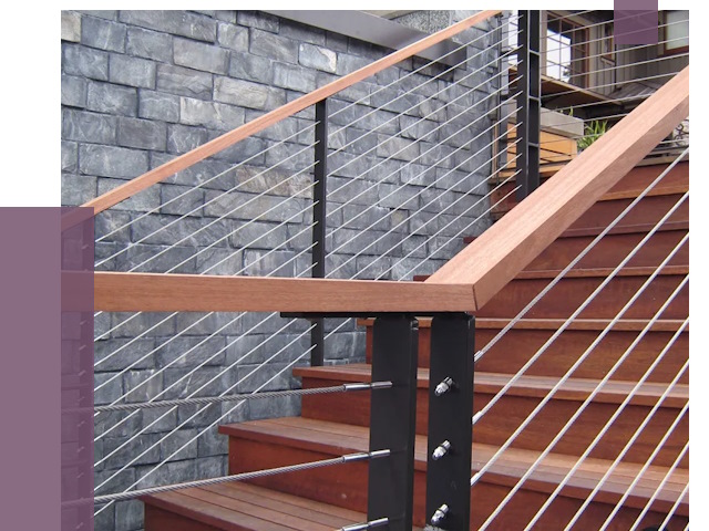 Тросовые перила под ключ в Скопине от 7920 руб.