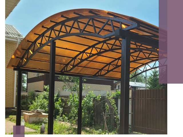 Изготовление навесов под ключ в Скопине из качественных материалов