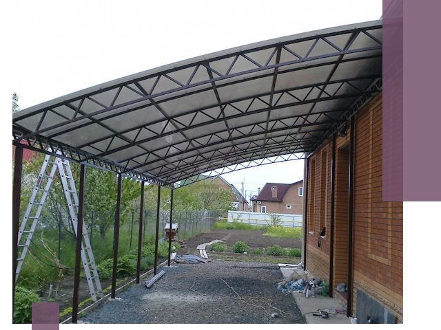 Профессиональный монтаж навесов под ключ в Скопине