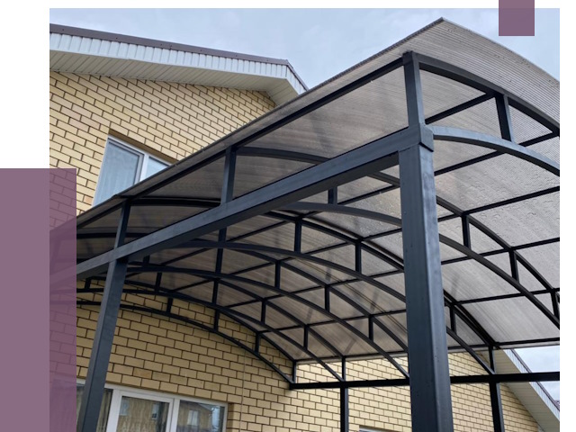 Монтаж козырьков в Скопине от 11724 руб. | ПРОЛЁТ-Скп