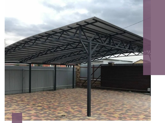 Недорогие навесы под ключ в Скопине — изготовление и монтаж