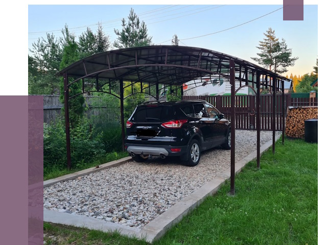 Навесы для автомобиля в Скопине от 13391 руб.  | ПРОЛЁТ-Скп