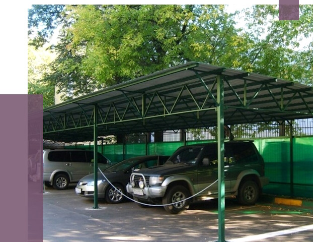 Навесы для парковки в Скопине от 81805 руб. заказать | ПРОЛЁТ-Скп