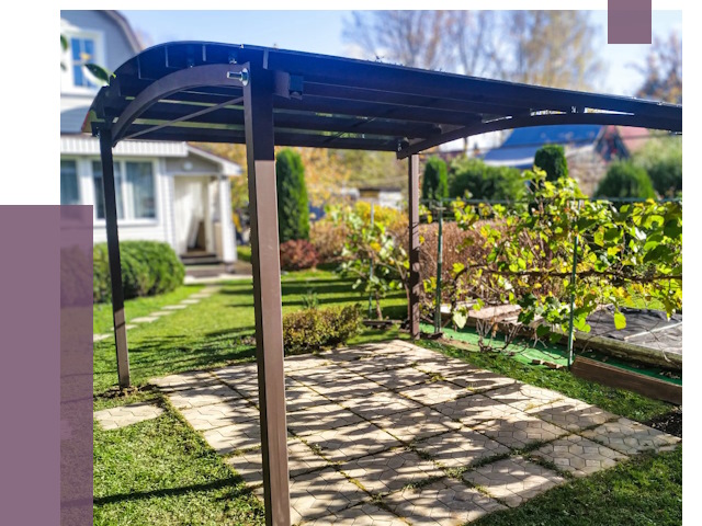 Навесы для дачи в Скопине от 12974 руб. под ключ — ПРОЛЁТ-Скп