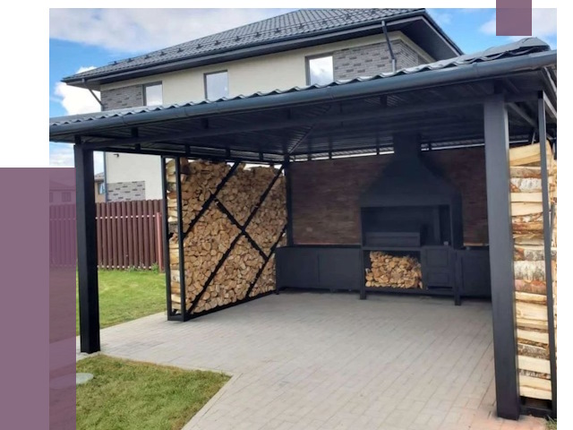 Навесы для барбекю в Скопине от 12974 руб. под ключ | ПРОЛЁТ-Скп