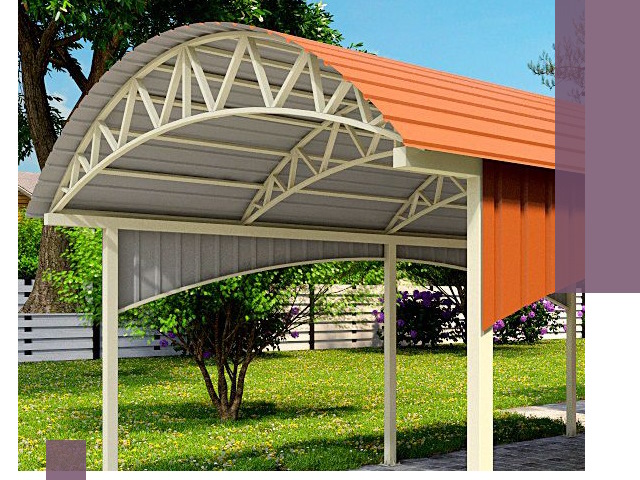 Навесы из профнастила под ключ в Скопине — установка и монтаж