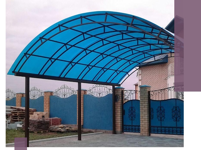 Арочные навесы под ключ в Скопине — изготовление и монтаж