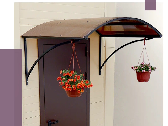 Козырьки над входом в Скопине от 15110 руб.  | ПРОЛЁТ-Скп