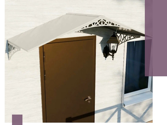 Металлические козырьки на входы и террасы в Скопине