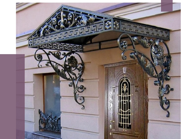 Кованые козырьки в Скопине под ключ от 12974 руб. — ПРОЛЁТ