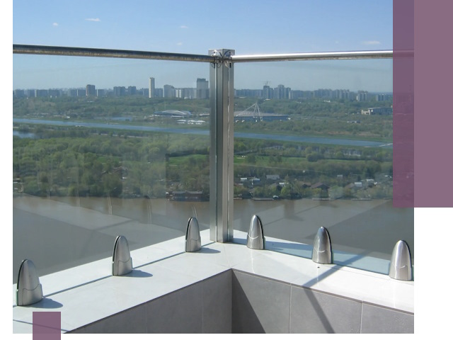 Стеклянные парапеты премиум класса в Скопине для домов и бизнесов