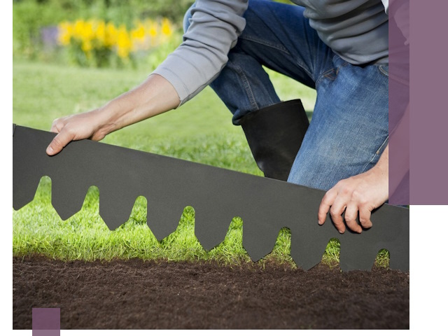 Металлические бордюры для газона в Скопине — изготовление и монтаж