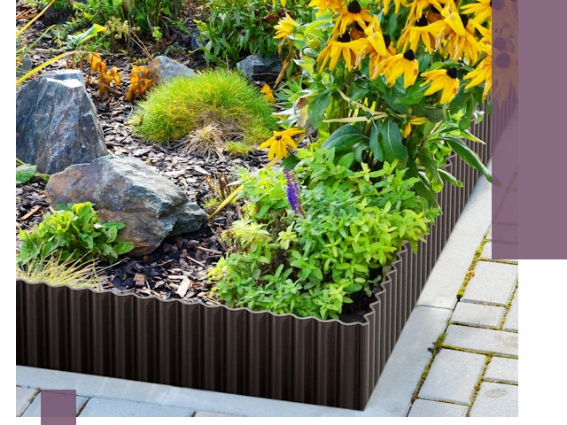 Металлические бордюры для клумб в Скопине — производство и монтаж